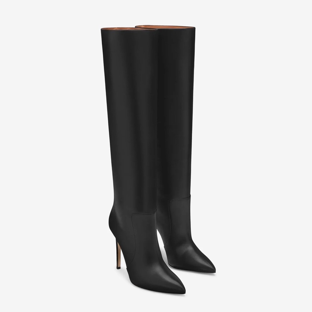 Paris Texas Stiletto Boot Black Nappa Leather